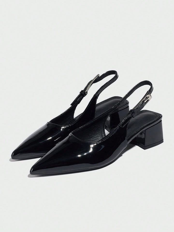 Pantofi cu toc SHEIN, negru