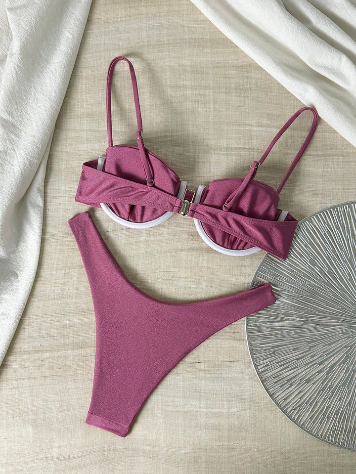 Set bikini SHEIN, roz