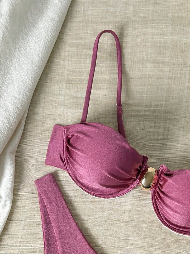 Set bikini SHEIN, roz