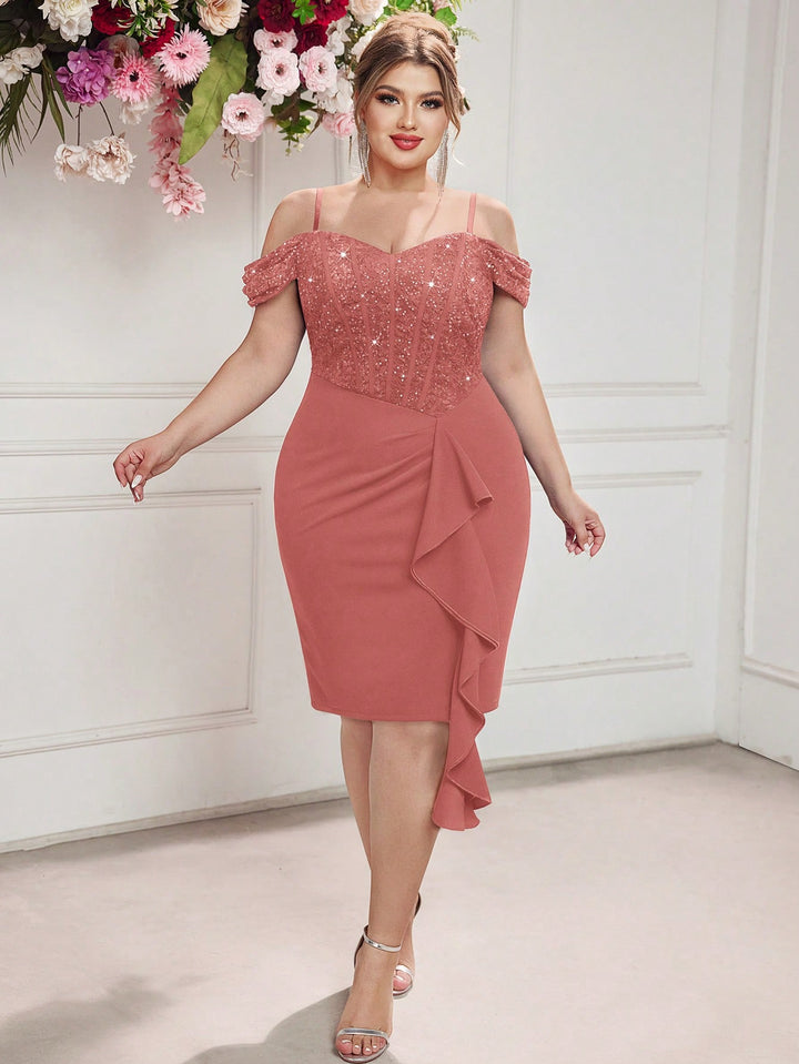 Rochie de ocazie SHEIN, roz