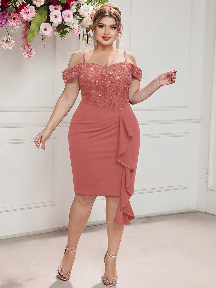 Rochie de ocazie SHEIN, roz
