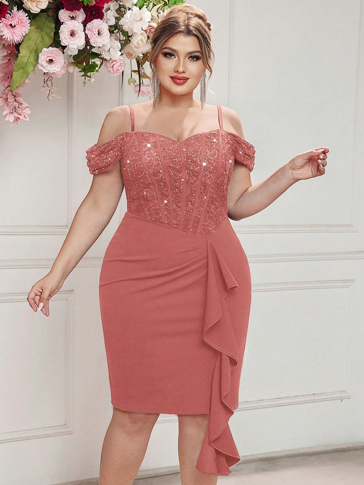 Rochie de ocazie SHEIN, roz