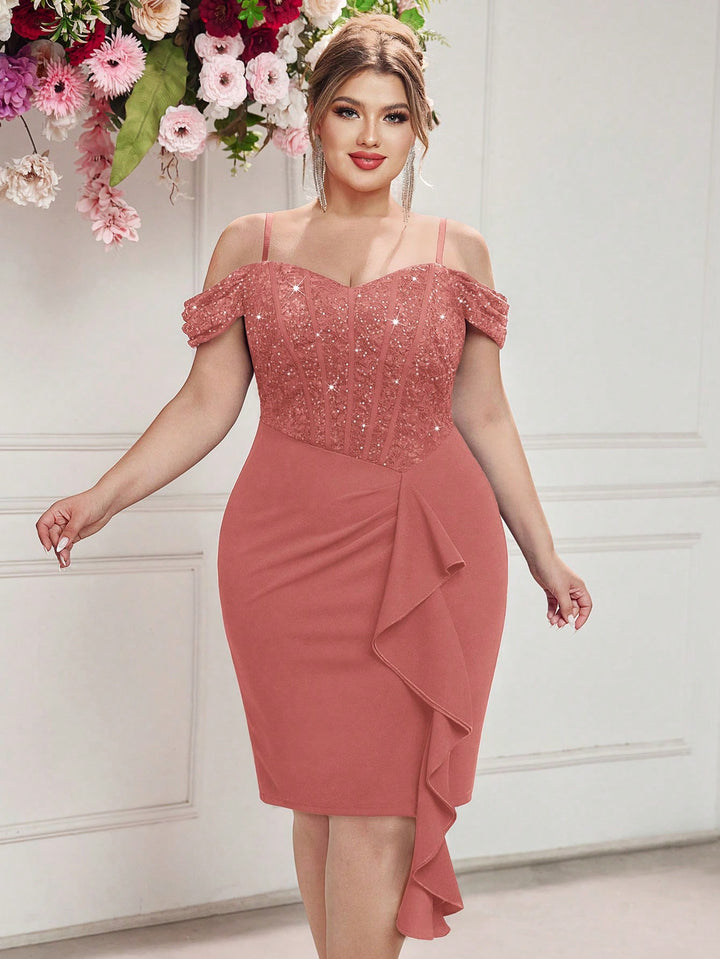 Rochie de ocazie SHEIN, roz
