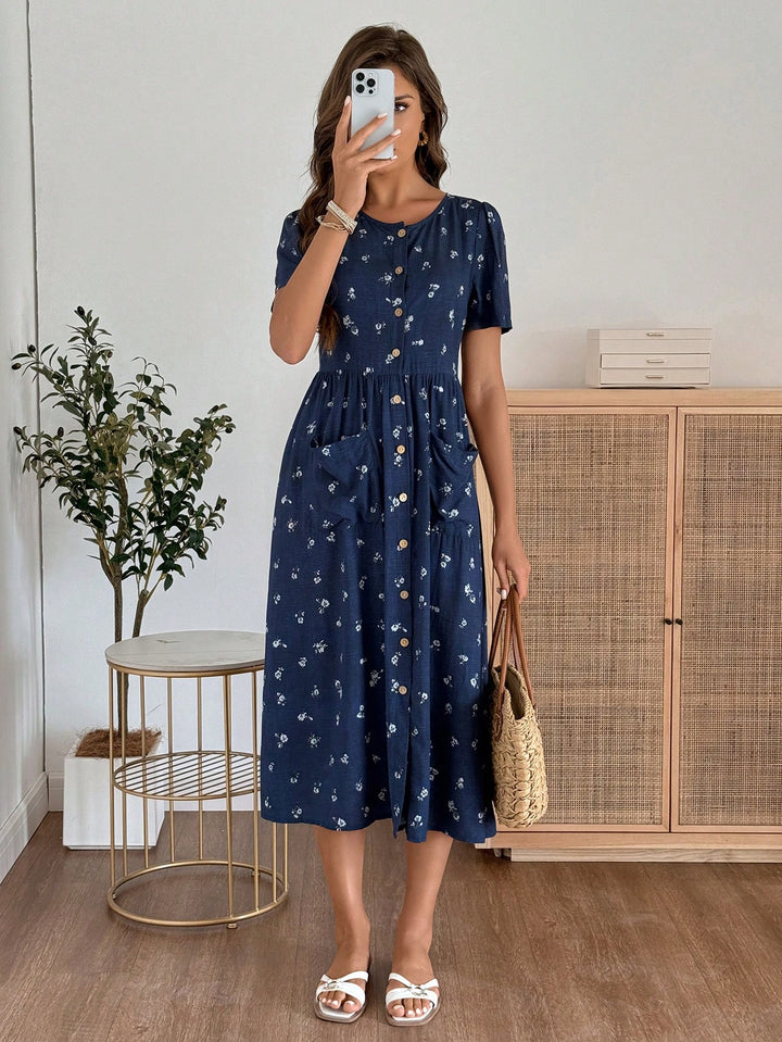 Rochie midi SHEIN, mix culori