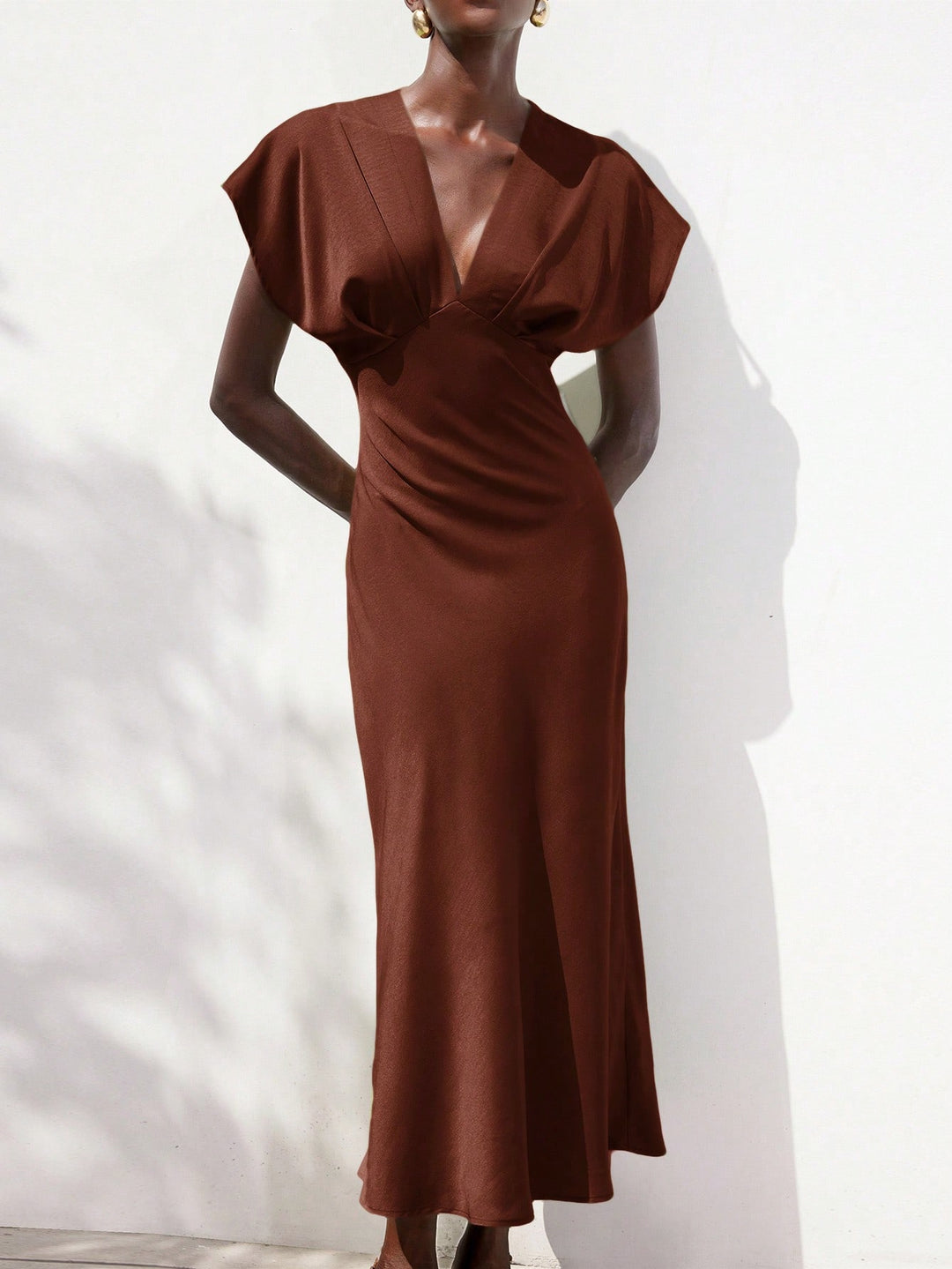 Rochie maxi SHEIN, maro