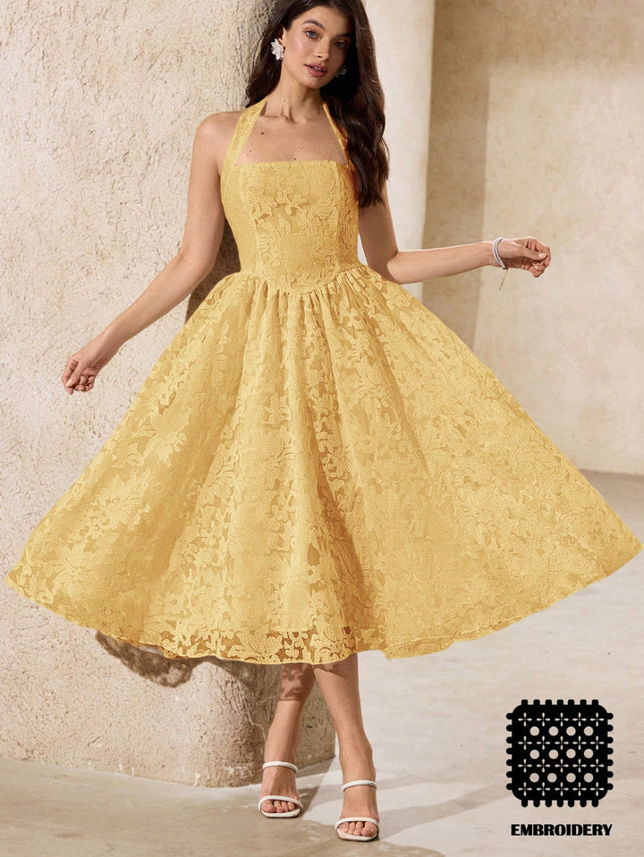 Rochie midi SHEIN, galben