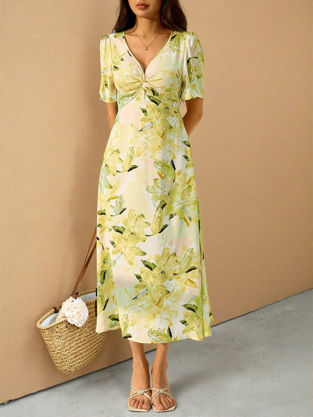 Rochie midi SHEIN, mix culori