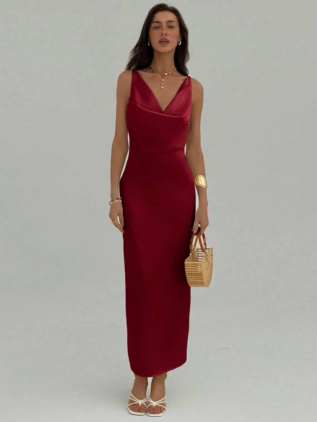 Rochie maxi SHEIN, vișiniu