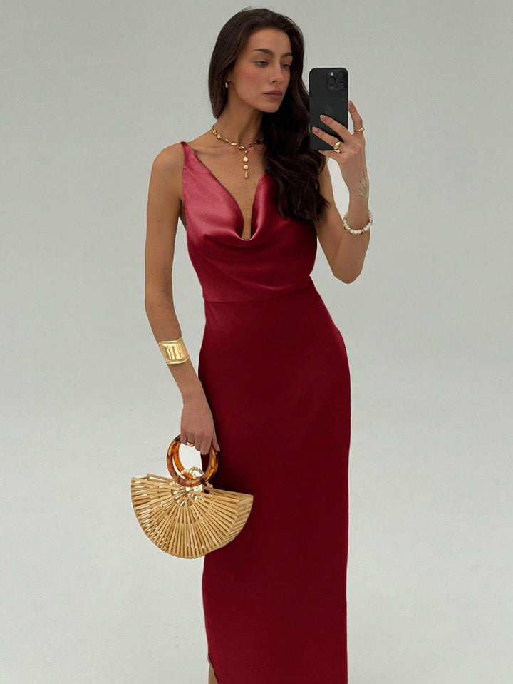 Rochie maxi SHEIN, vișiniu