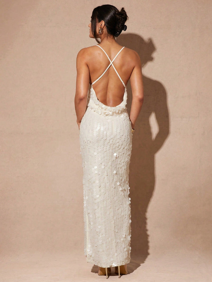 Rochie maxi SHEIN, portocaliu