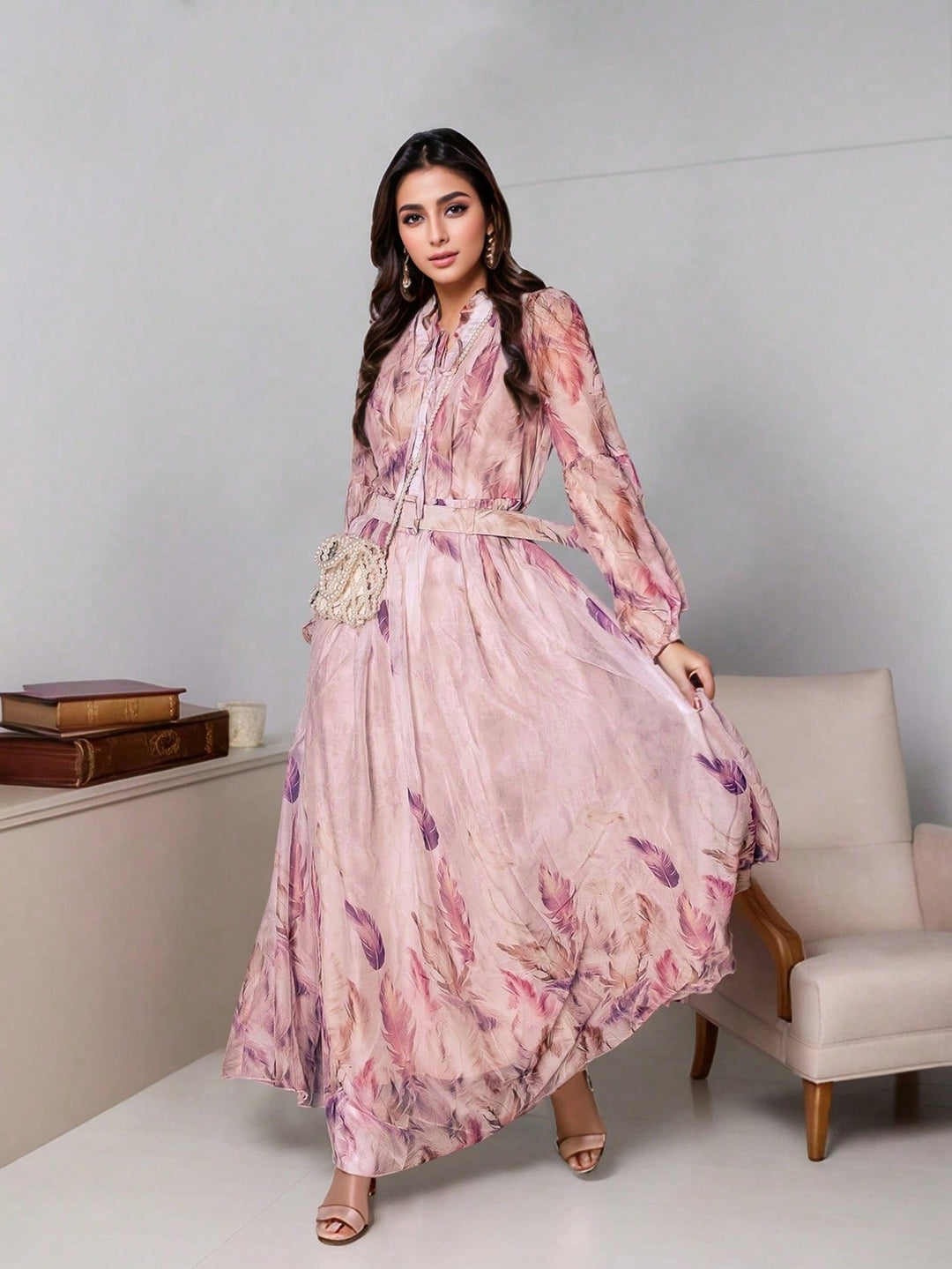 Rochie maxi SHEIN, roz