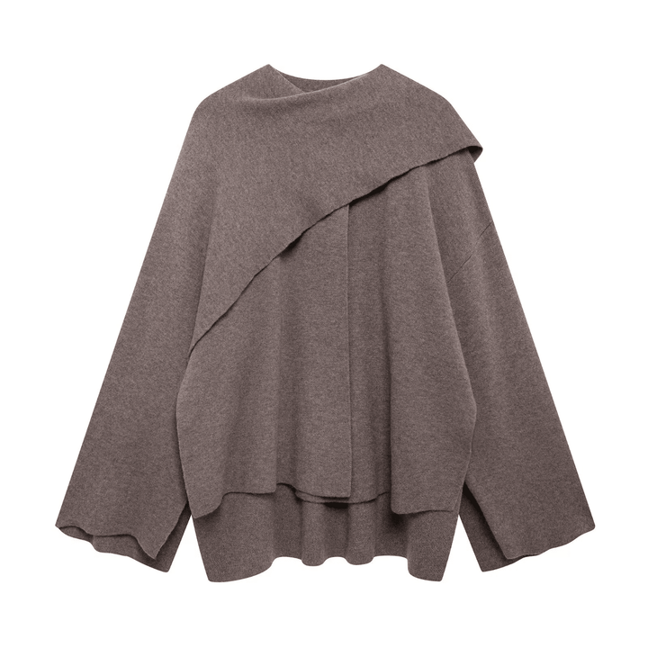 Cardigan tricotat SHEIN, maro