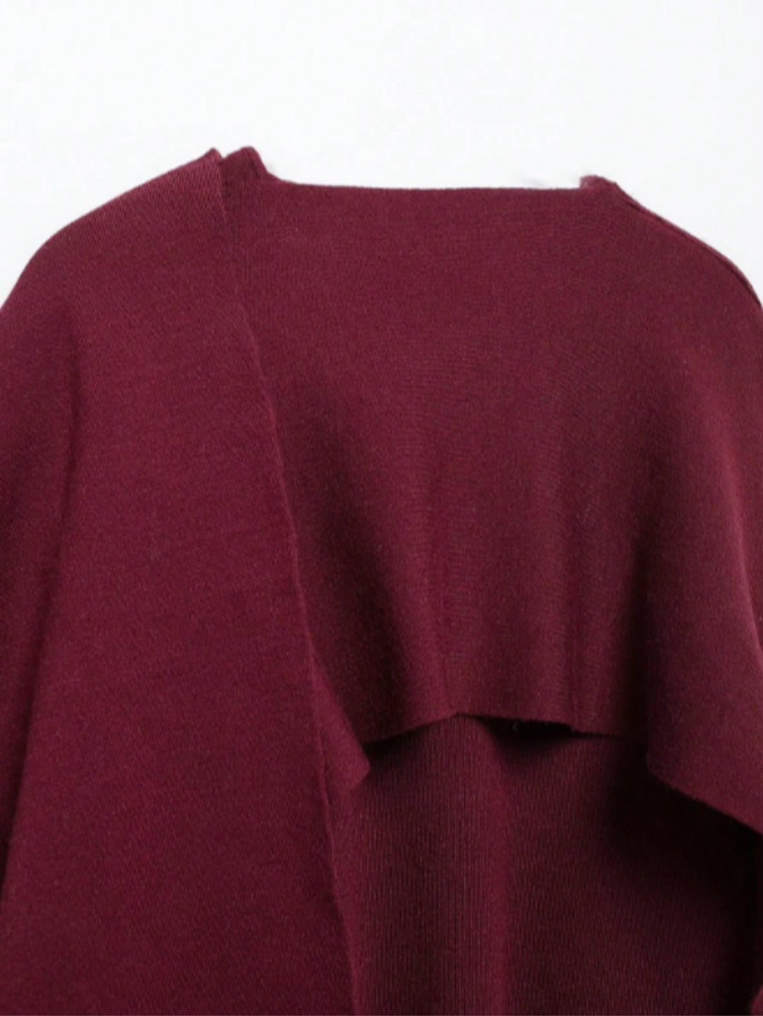 Cardigan poncho SHEIN, vișiniu