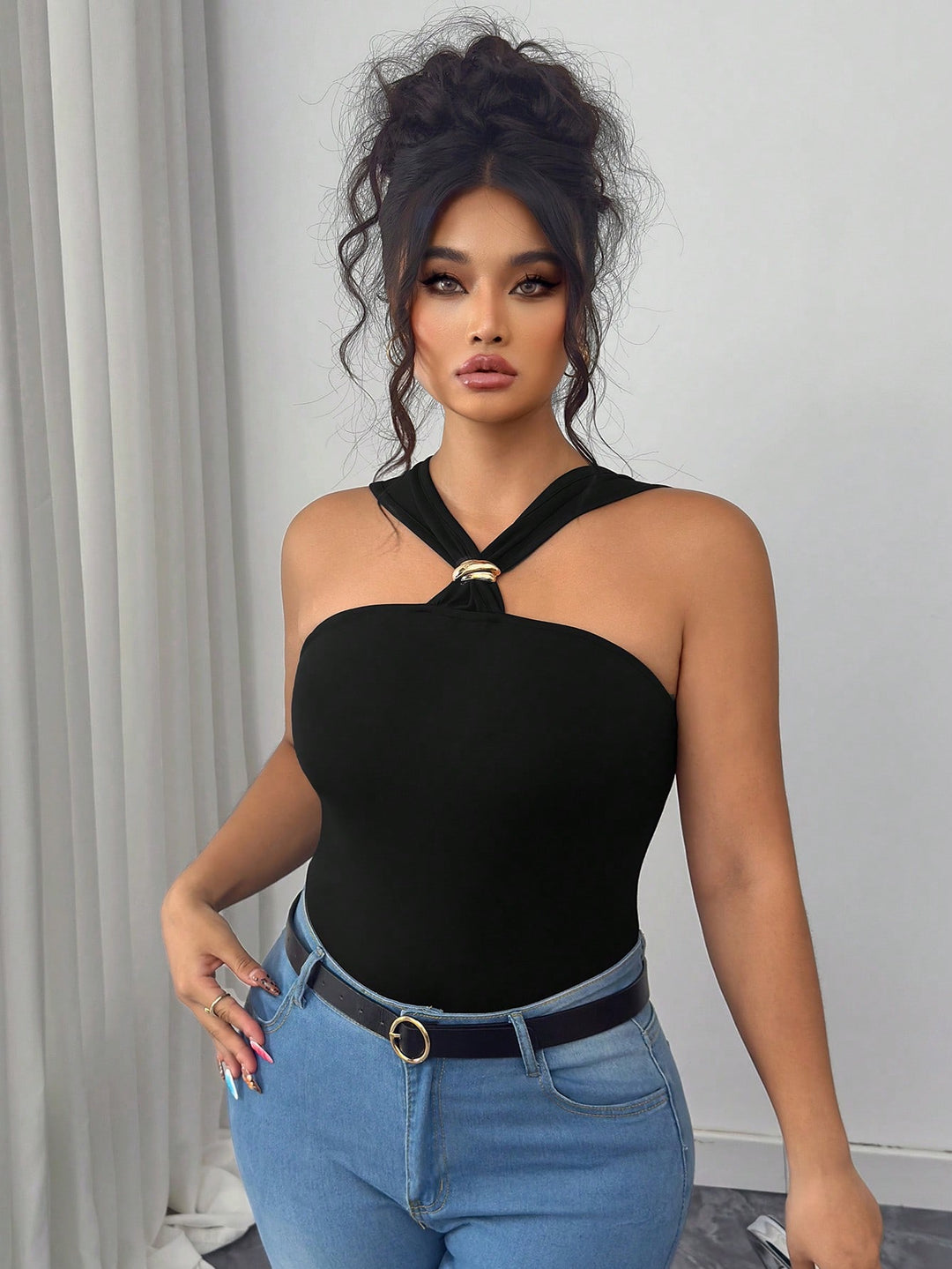 Top SHEIN, negru