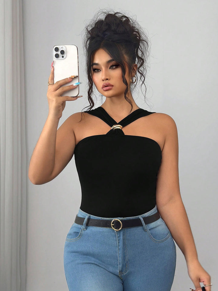 Top SHEIN, negru