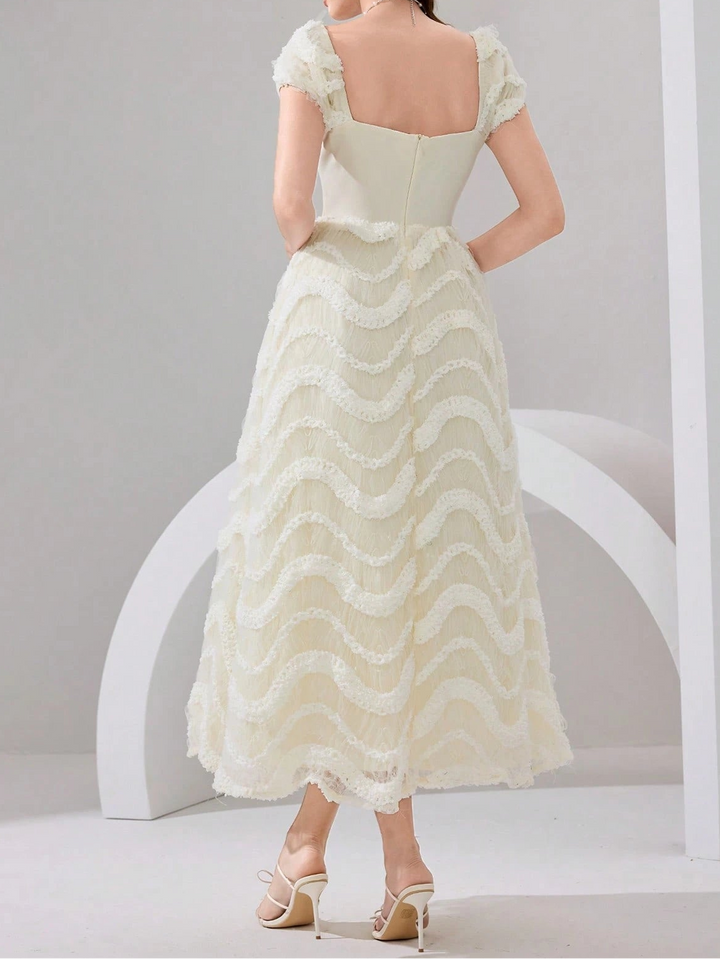 Rochie maxi SHEIN, crem