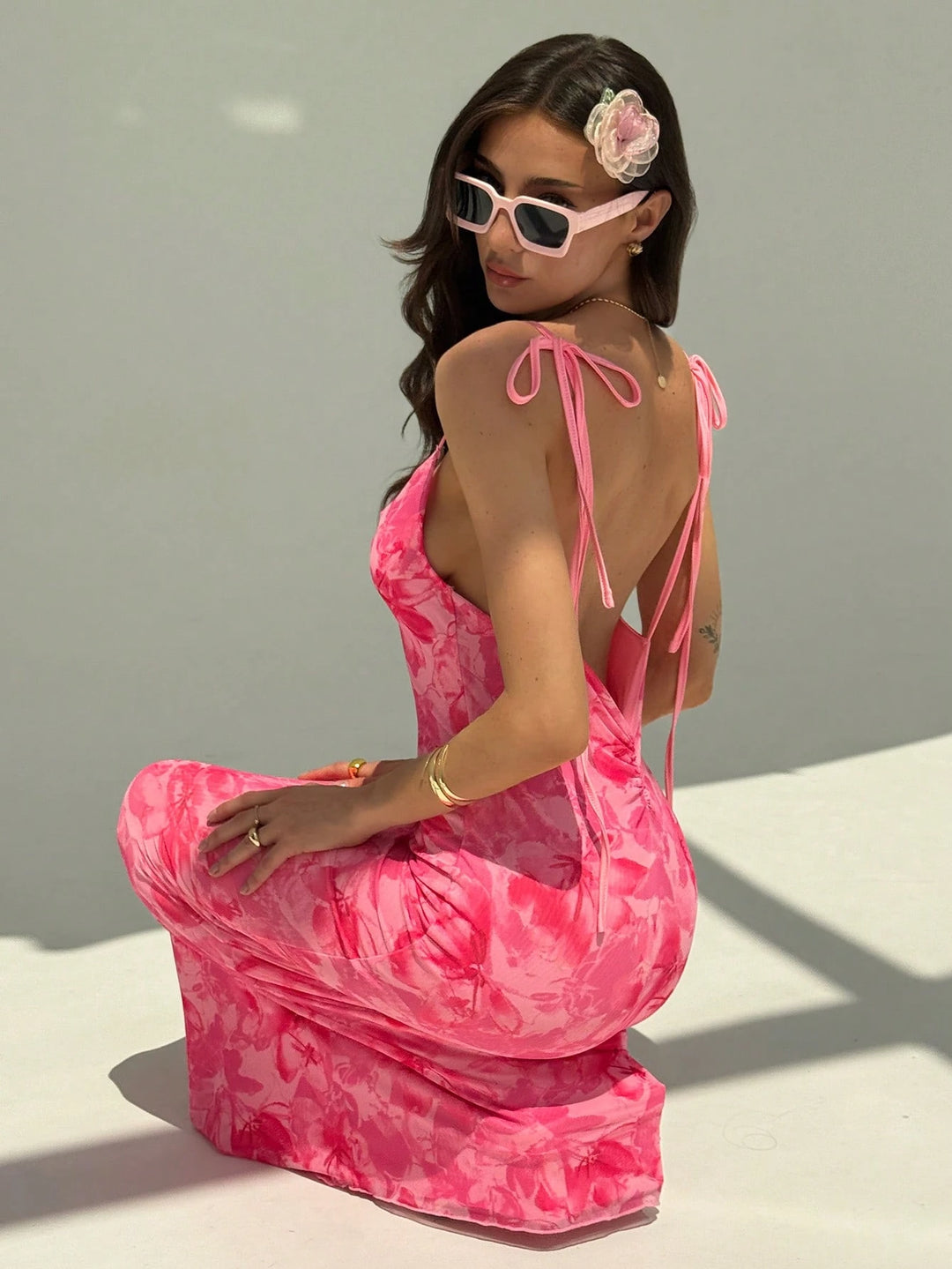 Rochie maxi SHEIN, roz