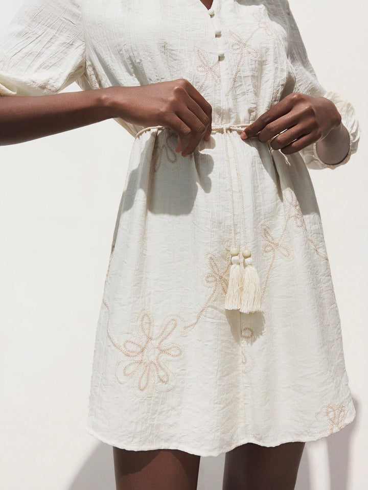 SHEIN bézs miniruha