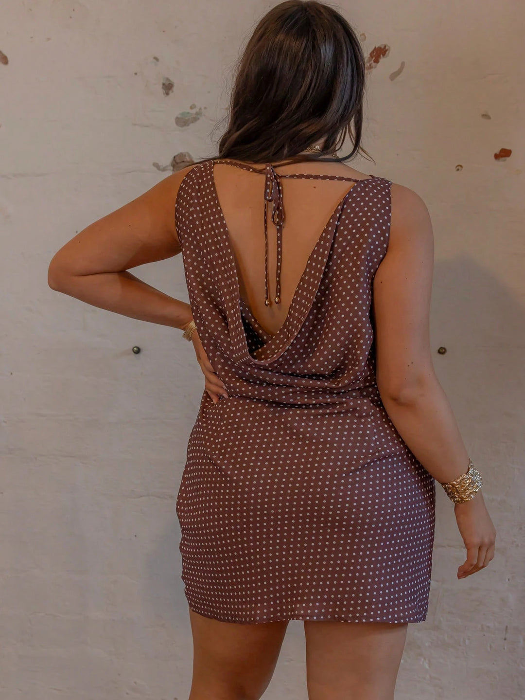 Rochiem mini Shein Curve+, barna