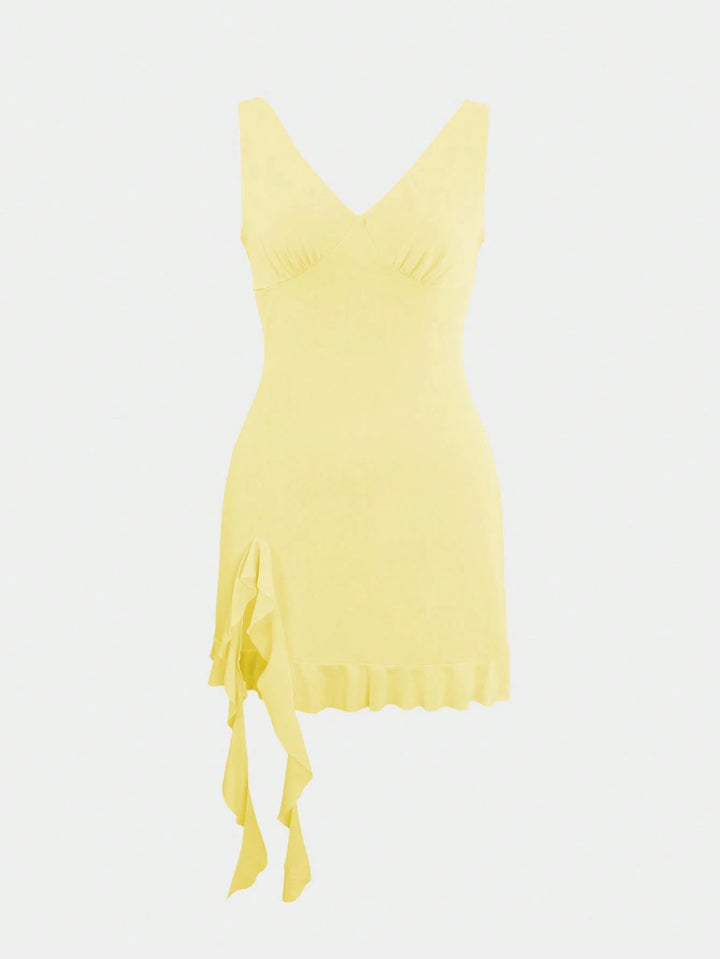 SHEIN mini ruha, sárga