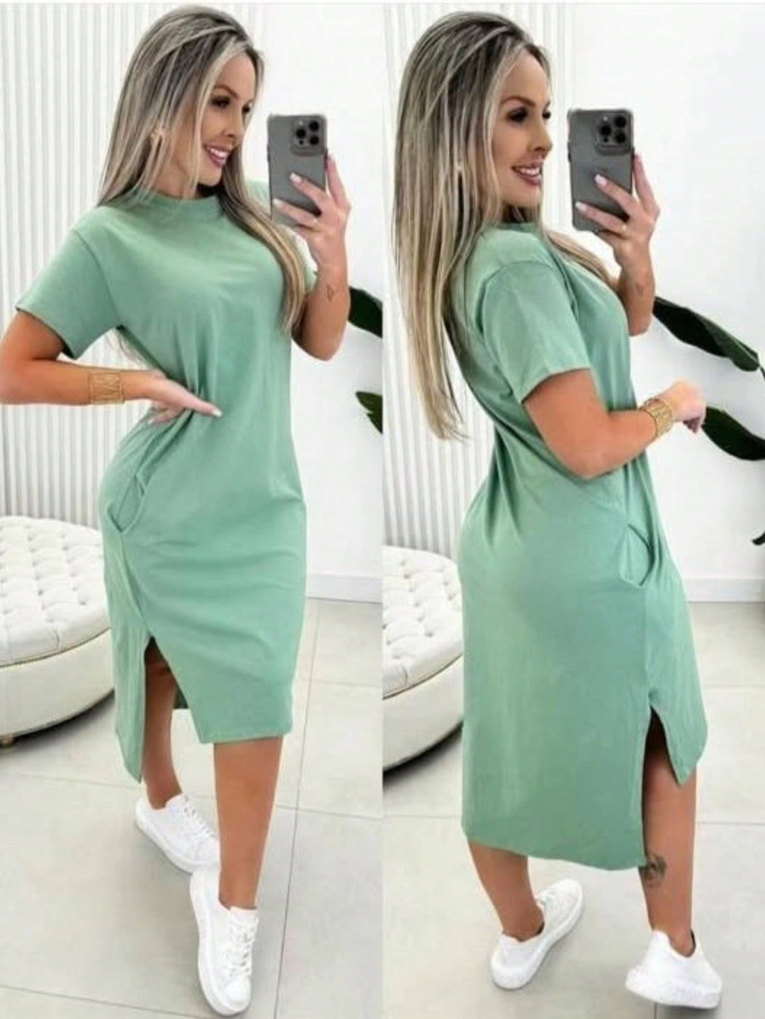 SHEIN maxi ruha, khaki