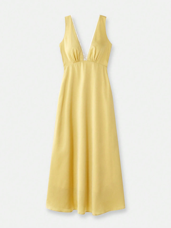 SHEIN maxi ruha, sárga