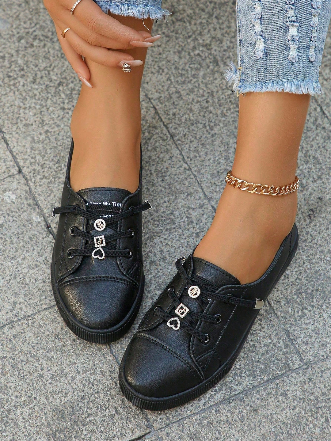 Pantofi sport SHEIN, negru