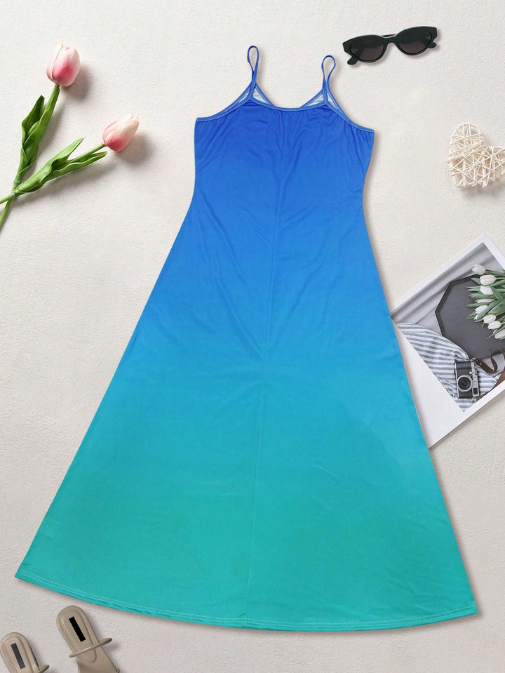 SHEIN maxi ruha, kék