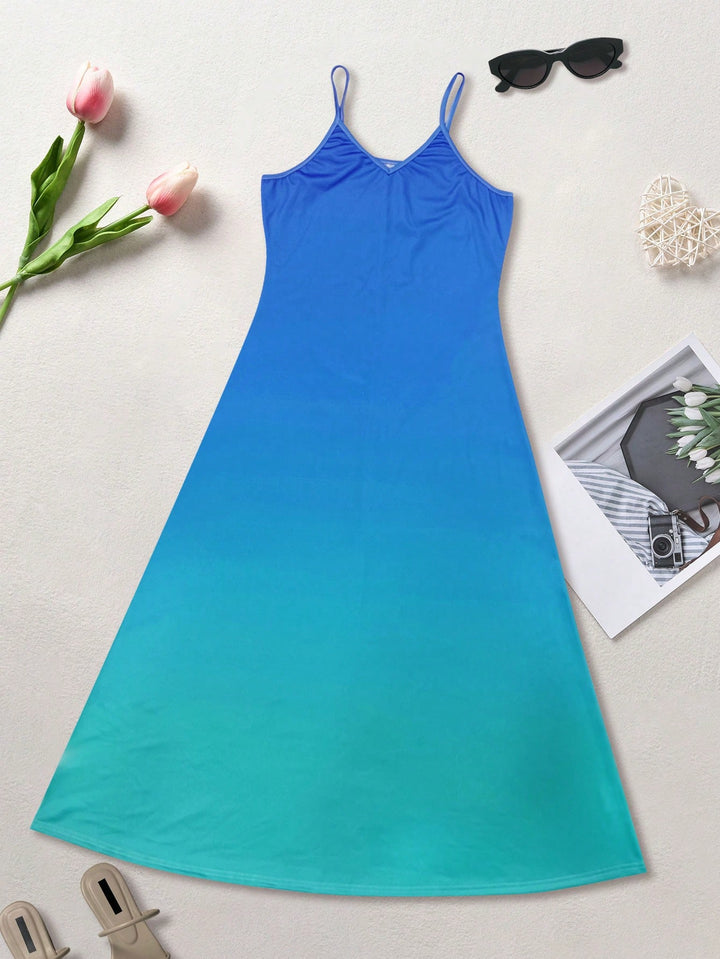 SHEIN maxi ruha, kék