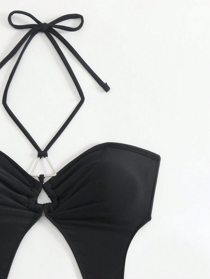 SHEIN egyrészes fürdőruha, fekete