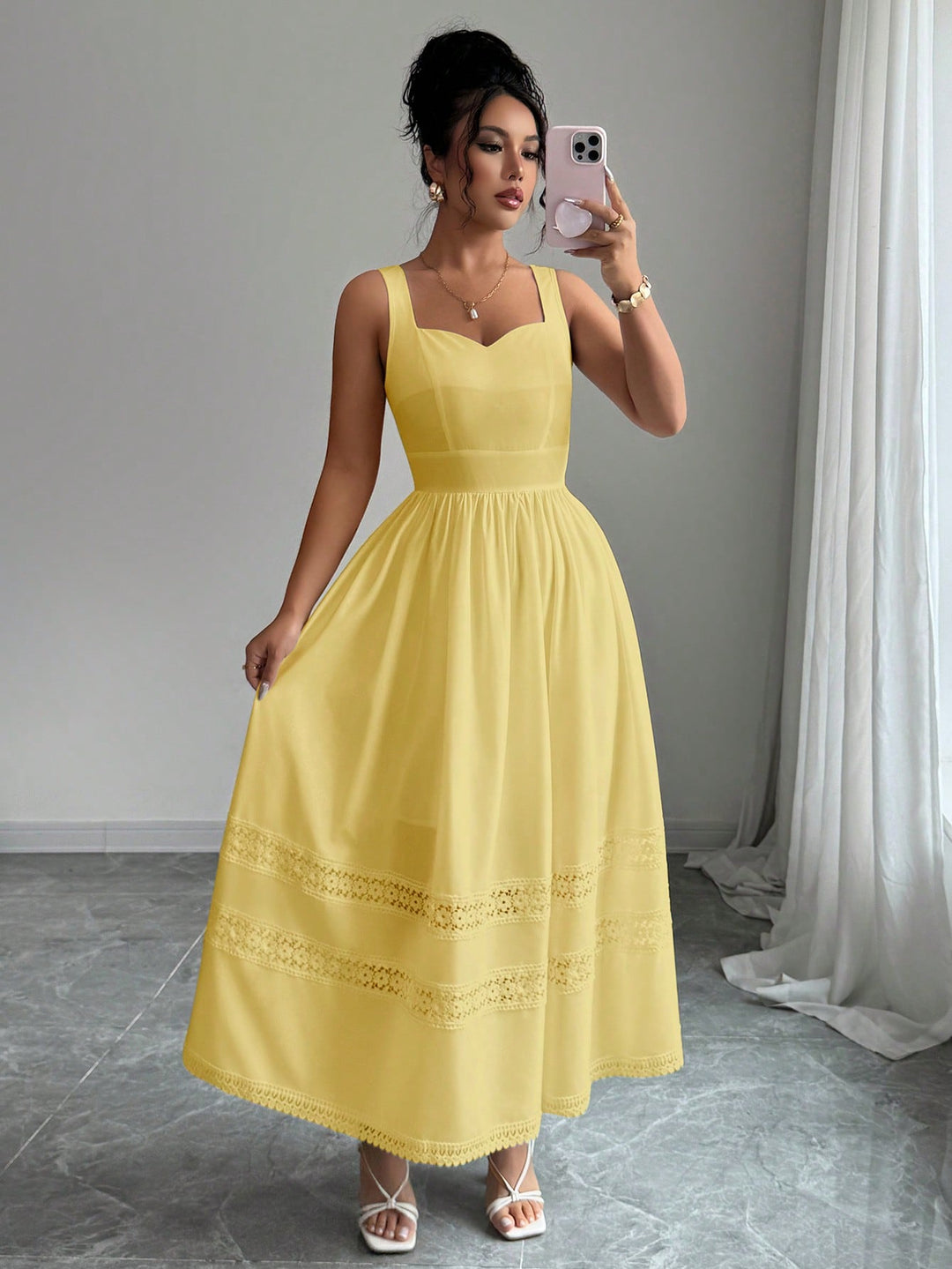 Rochie scurtă SHEIN, galben