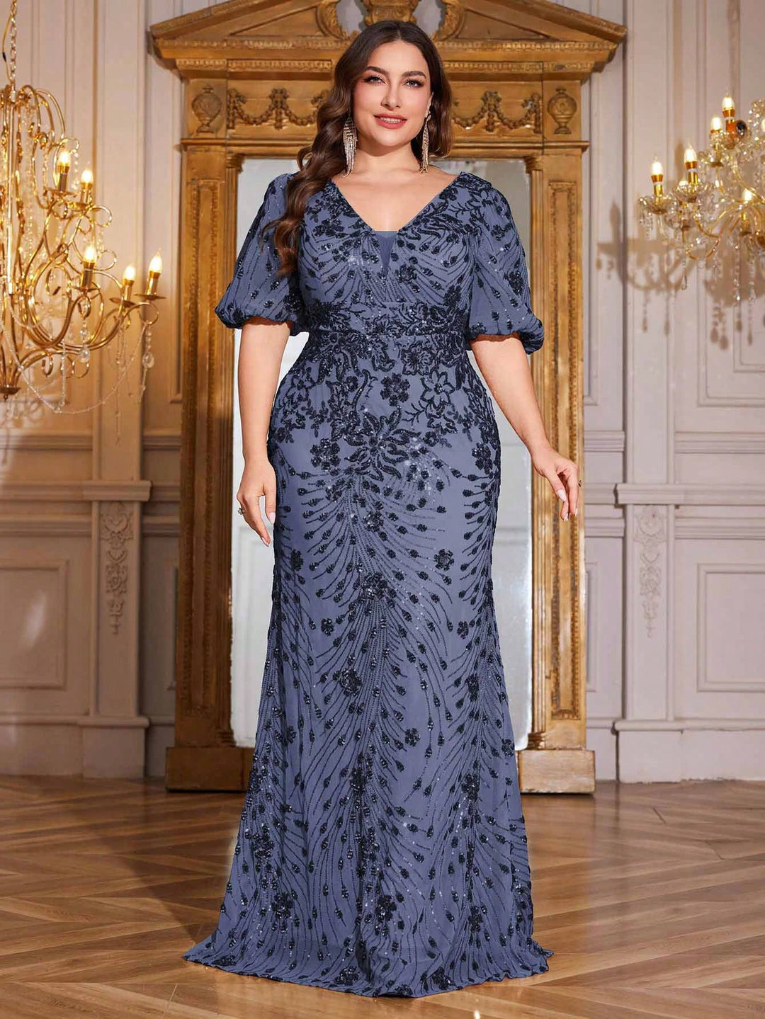 Rochie de seara SHEIN, albastru