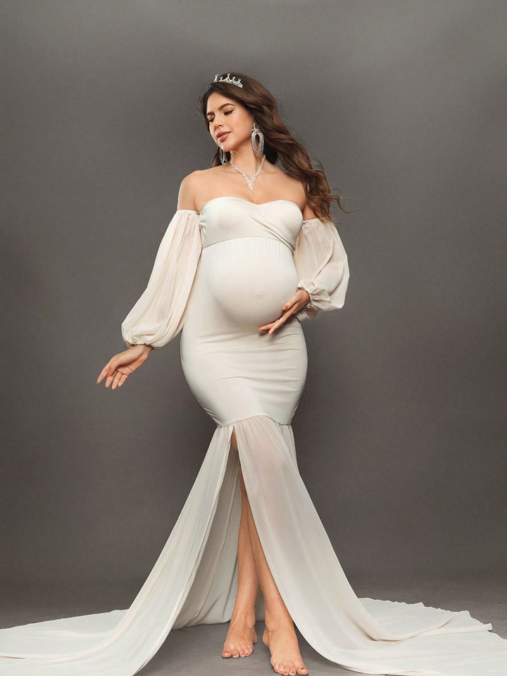 Rochie de maternitate SHEIN, bej