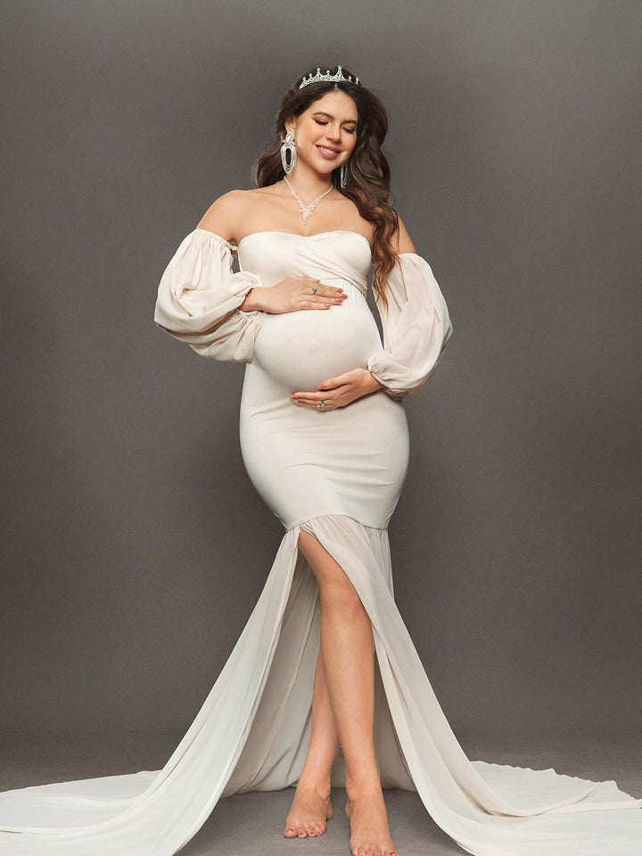 Rochie de maternitate SHEIN, bej