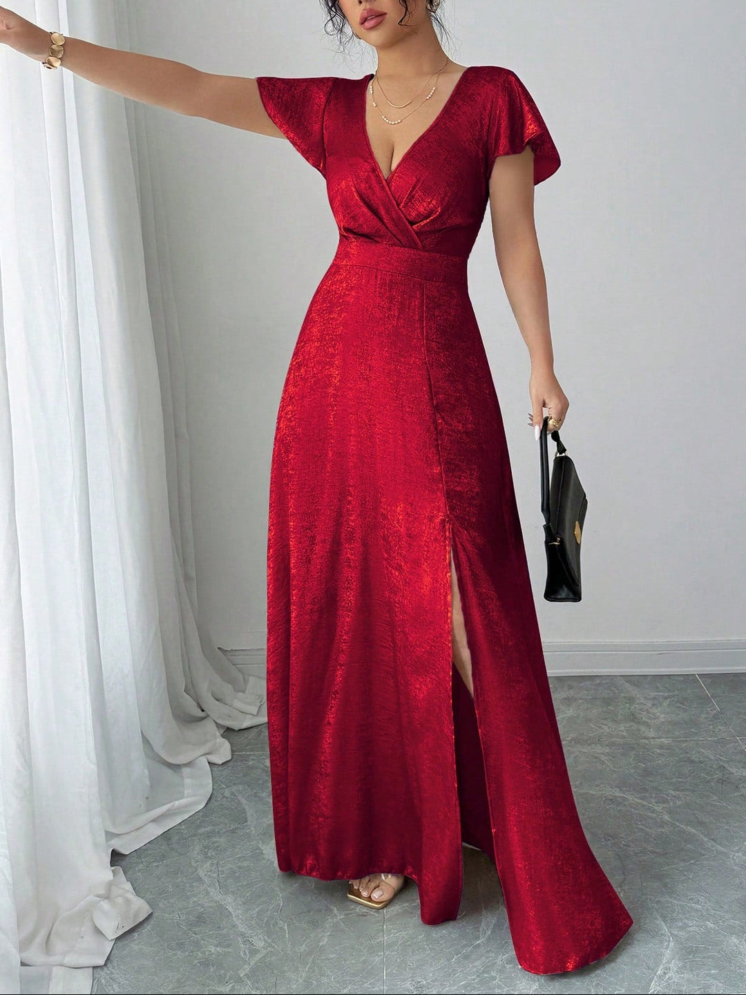 SHEIN maxi ruha, piros