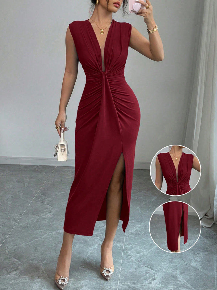 Rochie midi SHEIN, vișiniu
