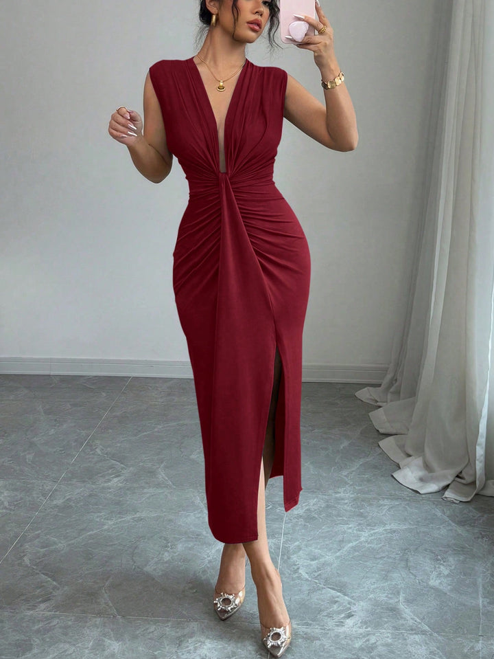Rochie midi SHEIN, vișiniu