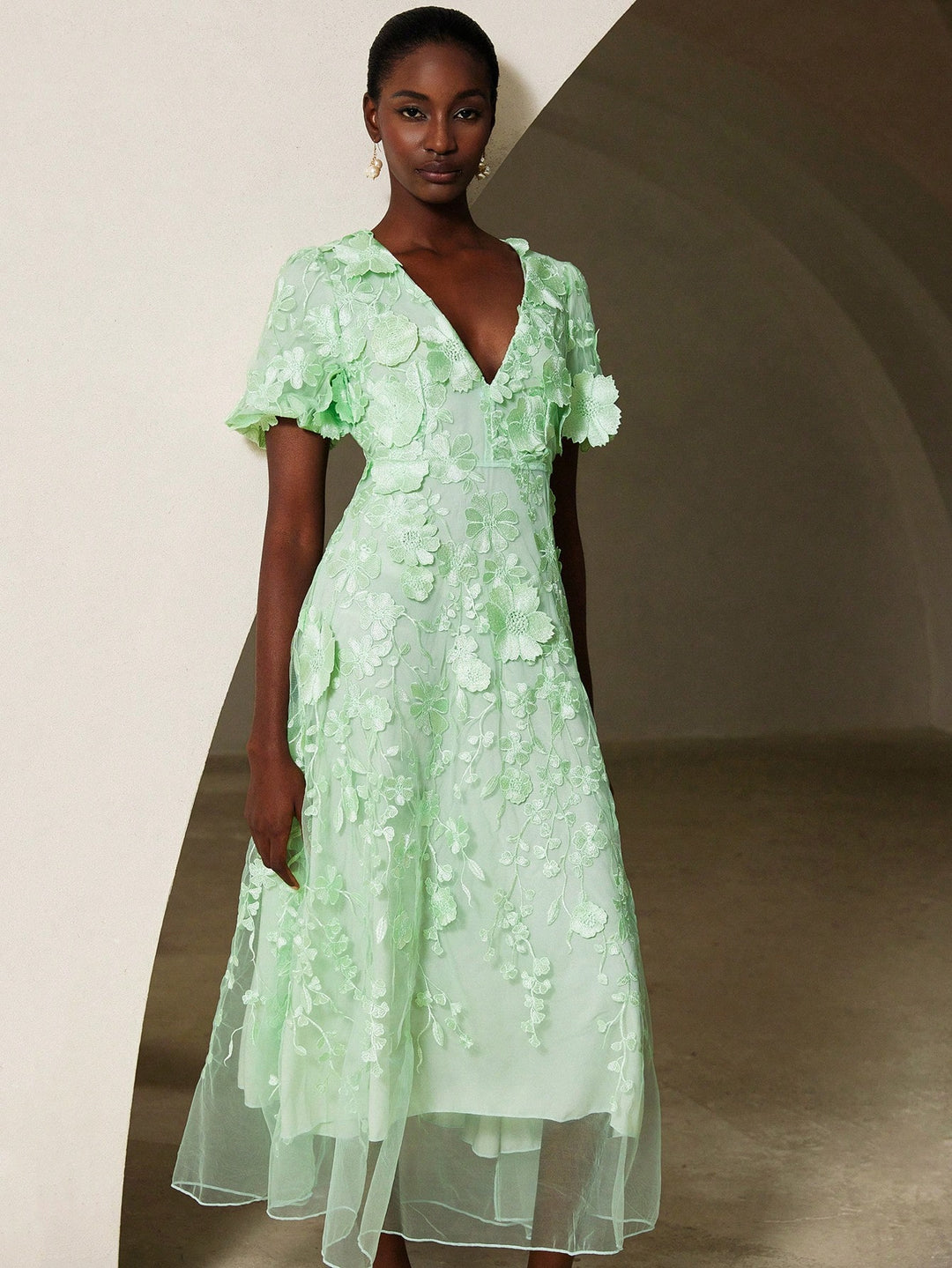 Rochie maxi SHEIN, verde