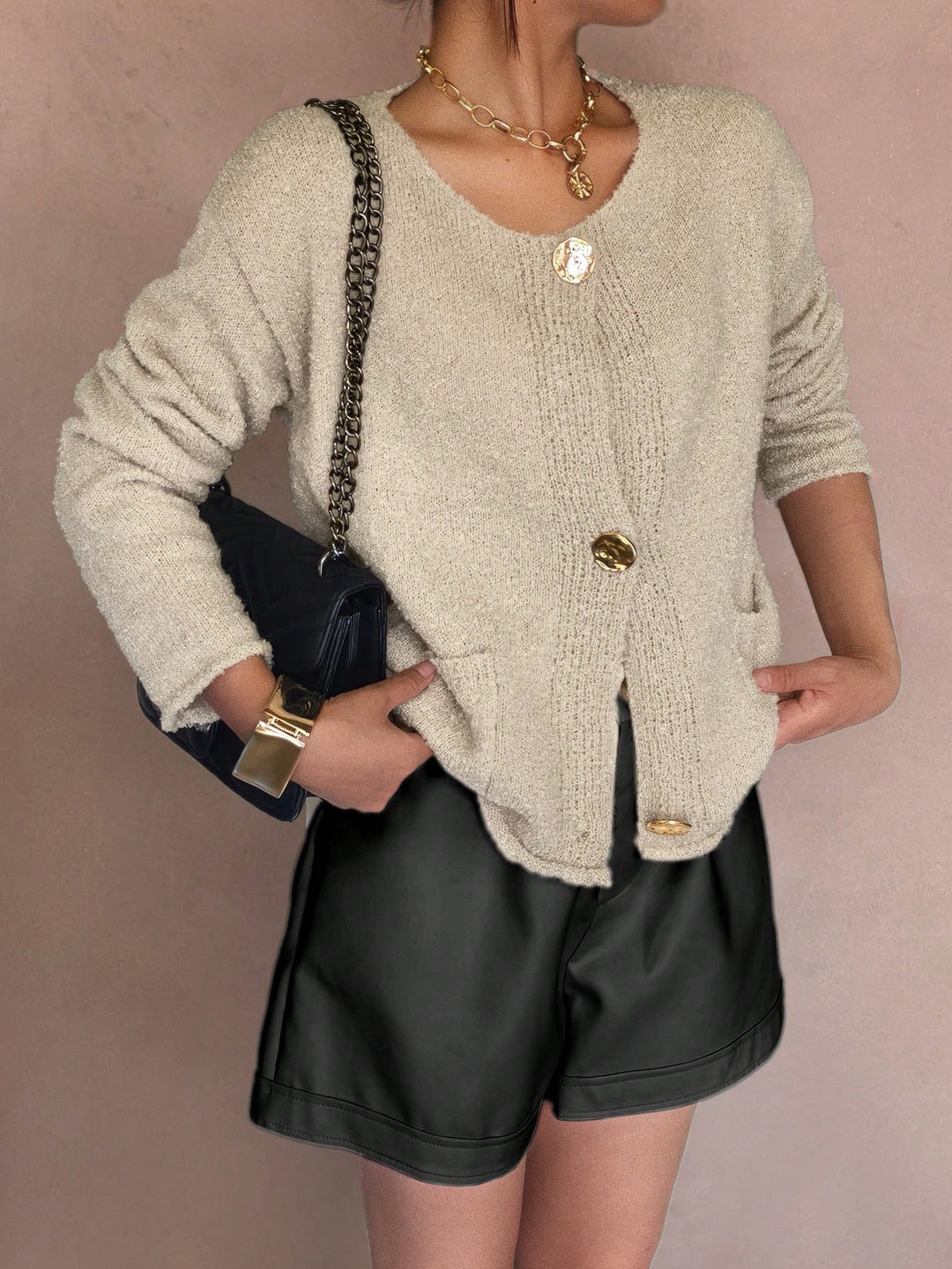 Cardigan SHEIN, bej