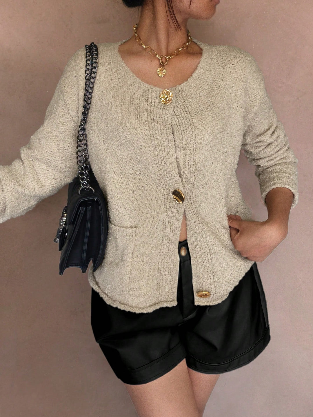 Cardigan SHEIN, bej