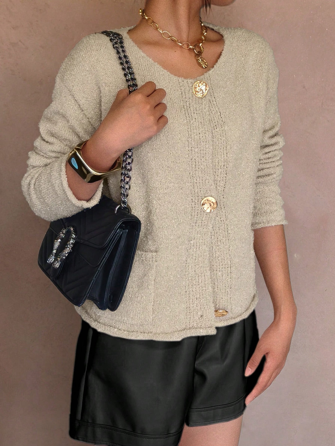 Cardigan SHEIN, bej