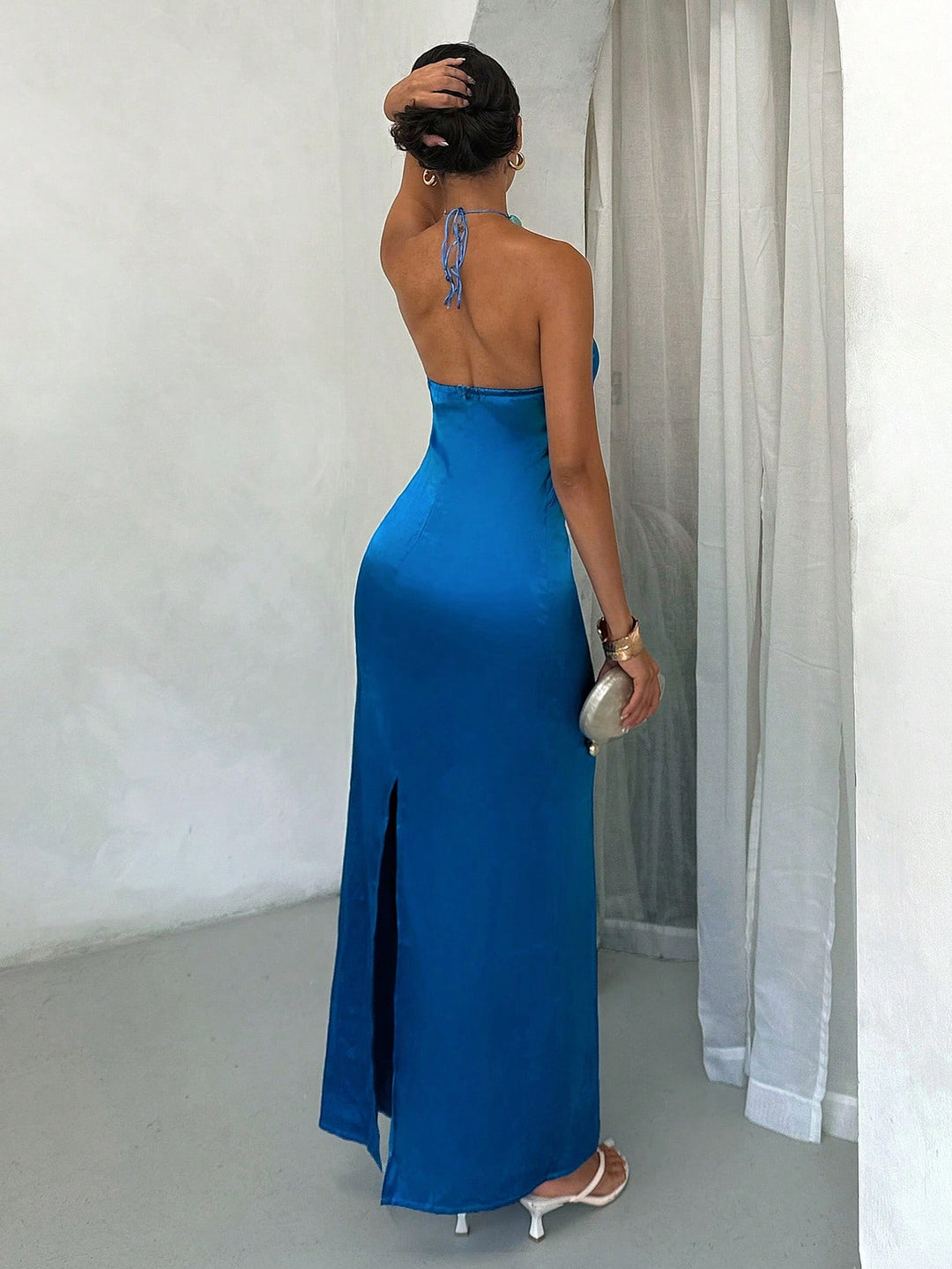 SHEIN maxi ruha, kék