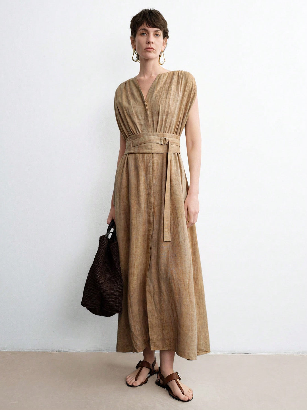 Rochie maxi SHEIN, kaki