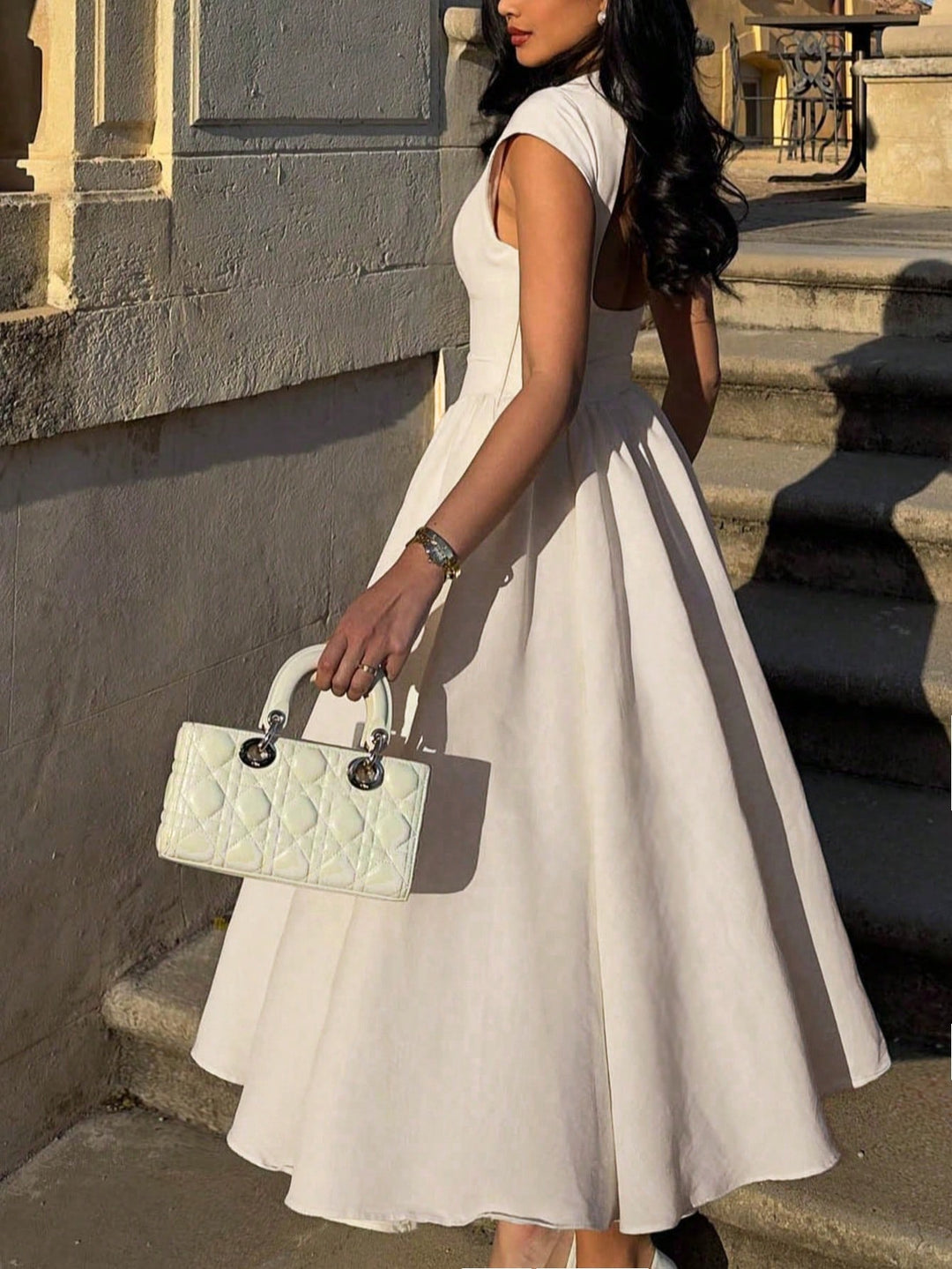 Rochie maxi SHEIN, bej