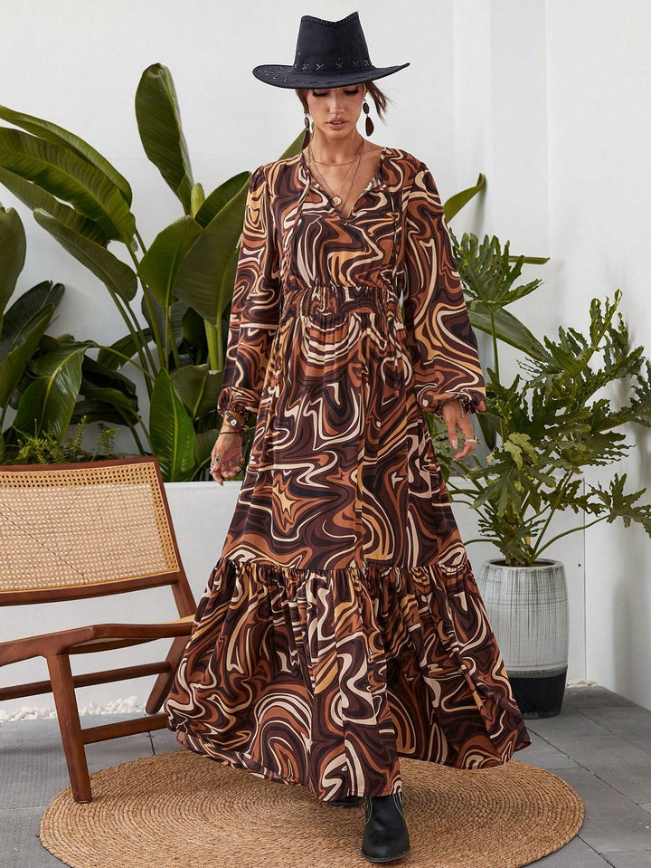 SHEIN maxi ruha, barna