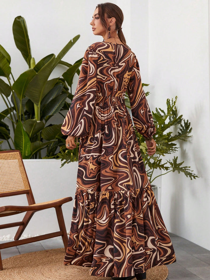 SHEIN maxi ruha, barna