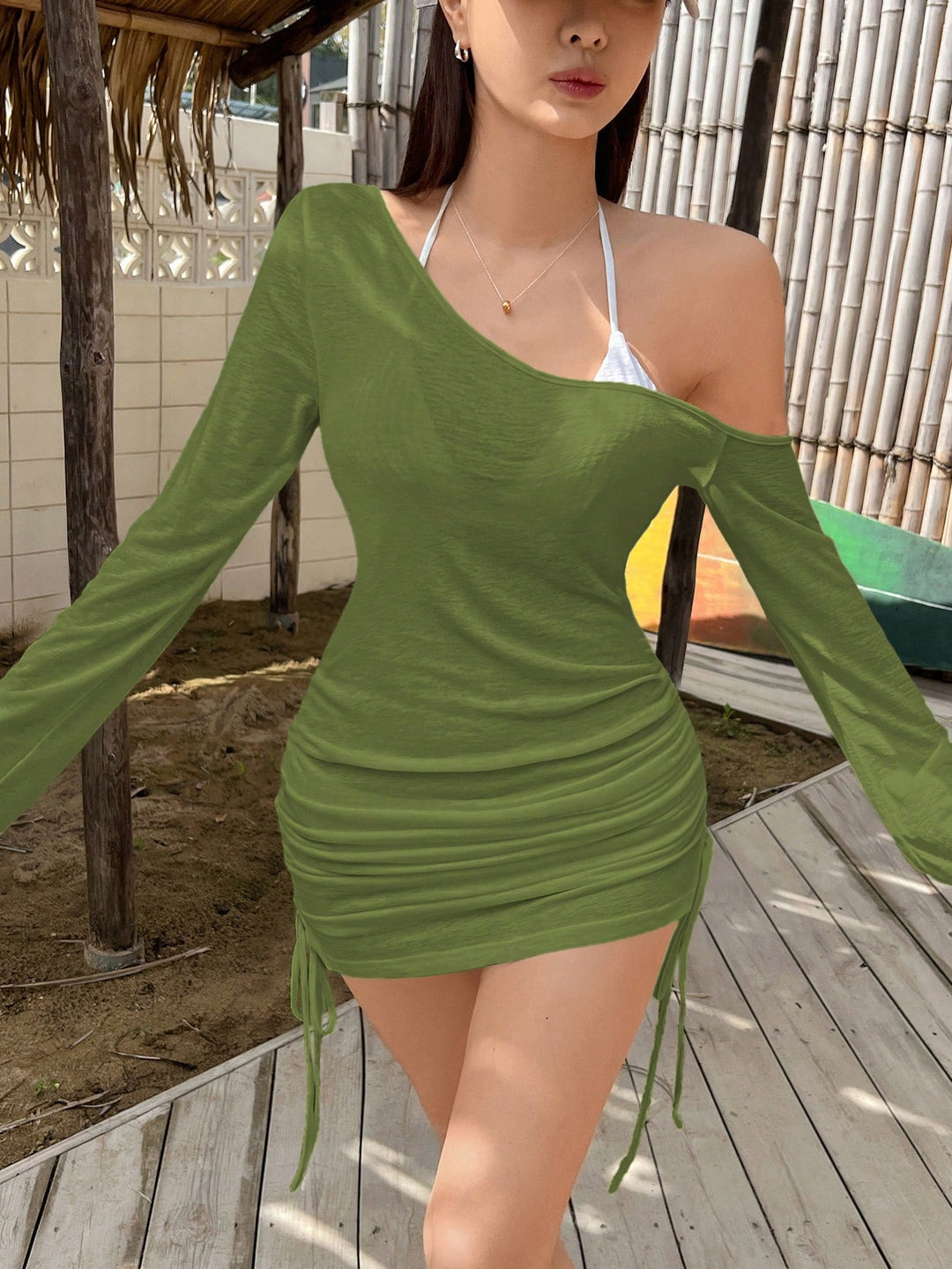 Rochie mini Shein, verde