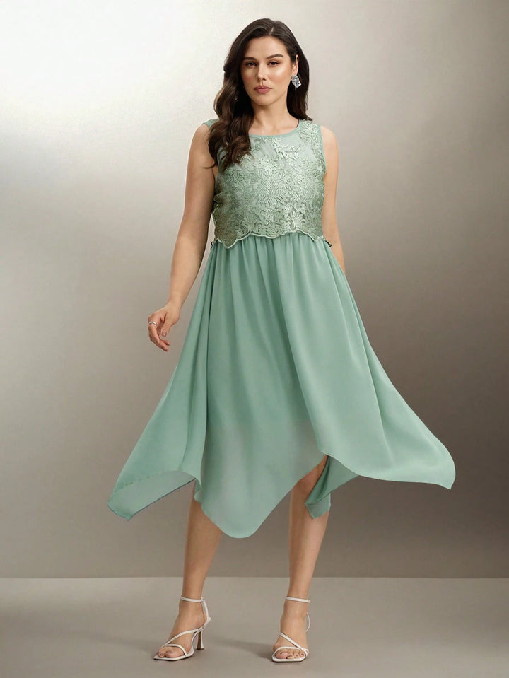 Rochie midi SHEIN, verde