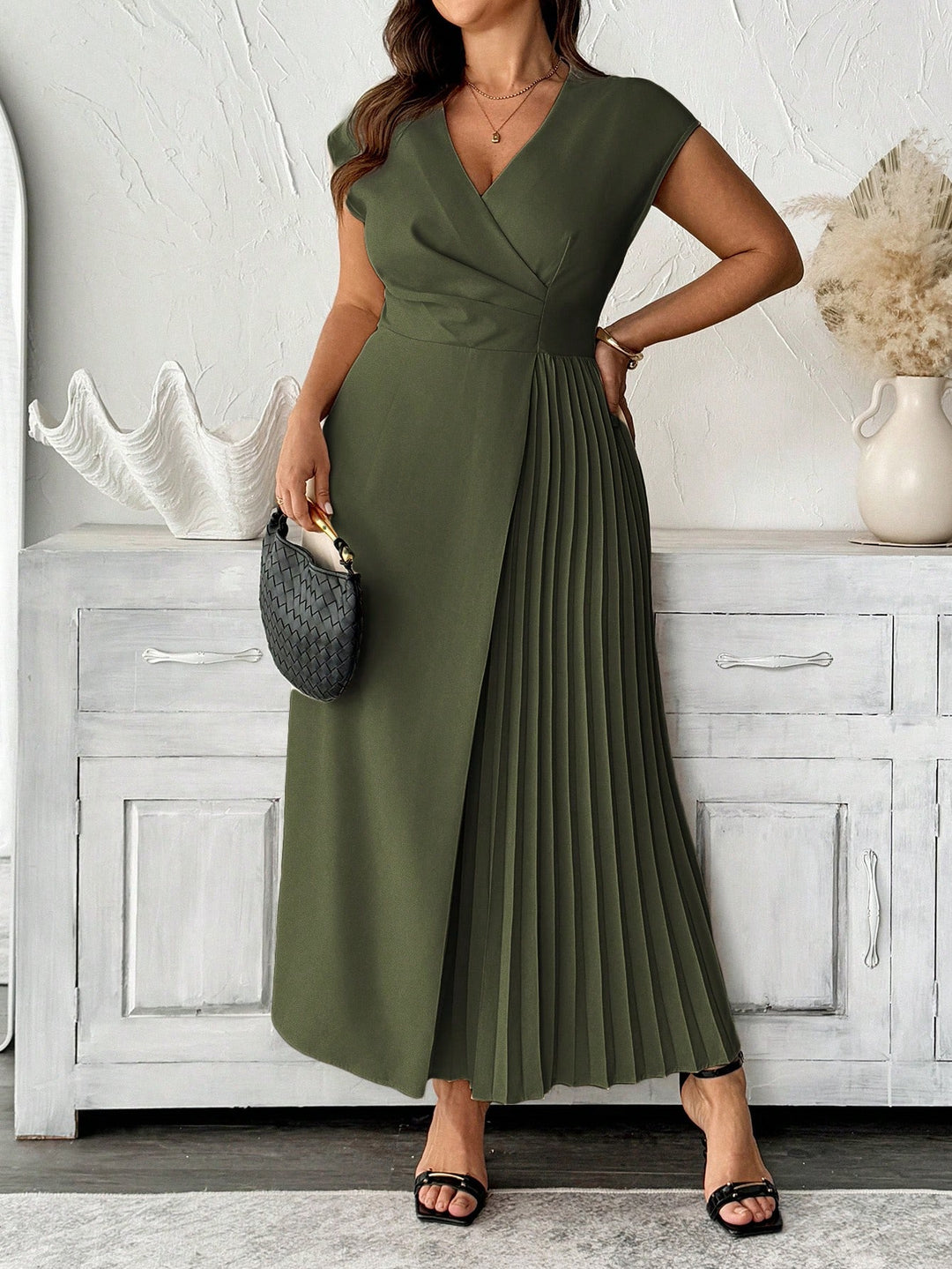 Rochie maxi SHEIN, verde