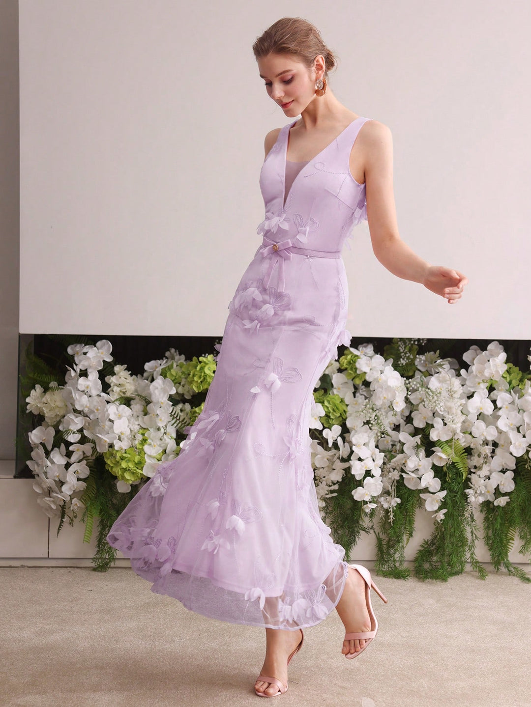 SHEIN maxi ruha, lila
